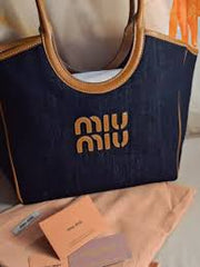 Miu Miu ivy denim tote bag