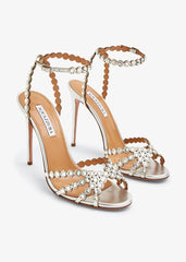 Aquazzura Tequila 105mm crystal embellished sandals